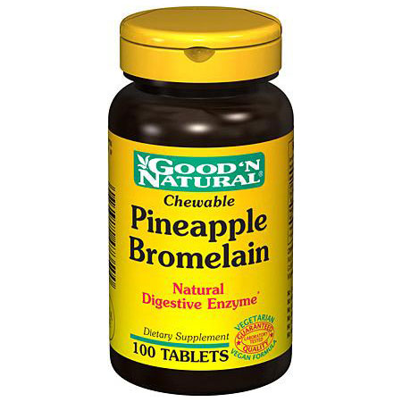 Good 'N Natural Pineapple Bromelain Chewable, 100 Tablets, Good 'N Natural