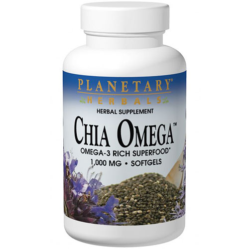 Planetary Herbals Chia Omega Oil 1000 mg, 120 Softgels, Planetary Herbals