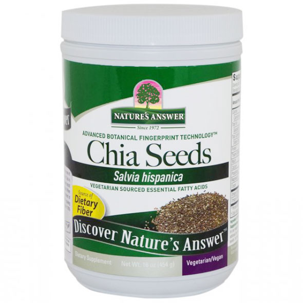 Nature's Answer Chia Seeds, Rich in Omega-3 & Dietary Fiber, 16 oz, Nature's Answer