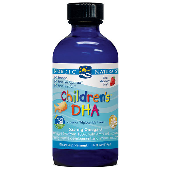Nordic Naturals Children's DHA Liquid, Strawberry Flavor for Kids, 4 oz, Nordic Naturals