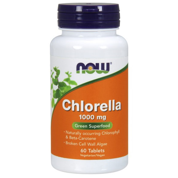NOW Foods Chlorella 1000mg 60 Tabs, NOW Foods