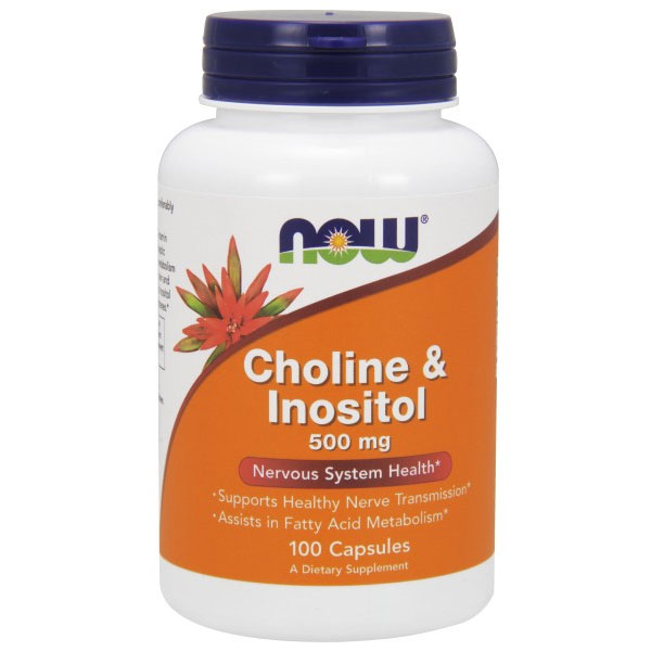 NOW Foods Choline & Inositol 250mg 100 Caps, NOW Foods