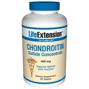 Life Extension Chondroitin Sulfate Concentrate 400 mg, 60 Tablets, Life Extension