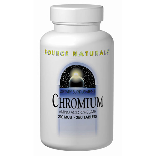 Source Naturals Chromium Chelate 200mcg 100 tabs from Source Naturals