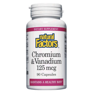 Natural Factors Chromium & Vanadium 90 Capsules, Natural Factors