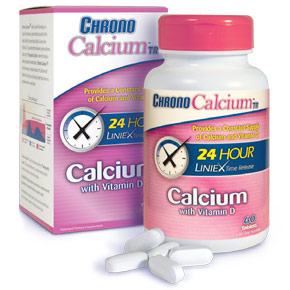 Chrono Health Care Chrono Calcium TR, Calcium & Vitamin D 24 Hour Time Release, 60 Tablets, Chrono Health Care