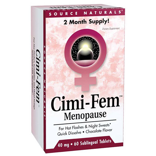Source Naturals Cimi-Fem Black Cohosh 80mg 120 tabs, Sublingual Chocolate, from Source Naturals