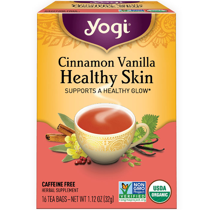Yogi Tea Cinnamon Vanilla Healthy Skin, 16 Tea Bags, Yogi Tea
