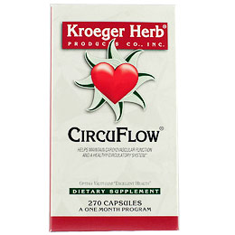 Kroeger Herb Circu Flow (CircuFlow), 270 Vegetarian Capsules, Kroeger Herb