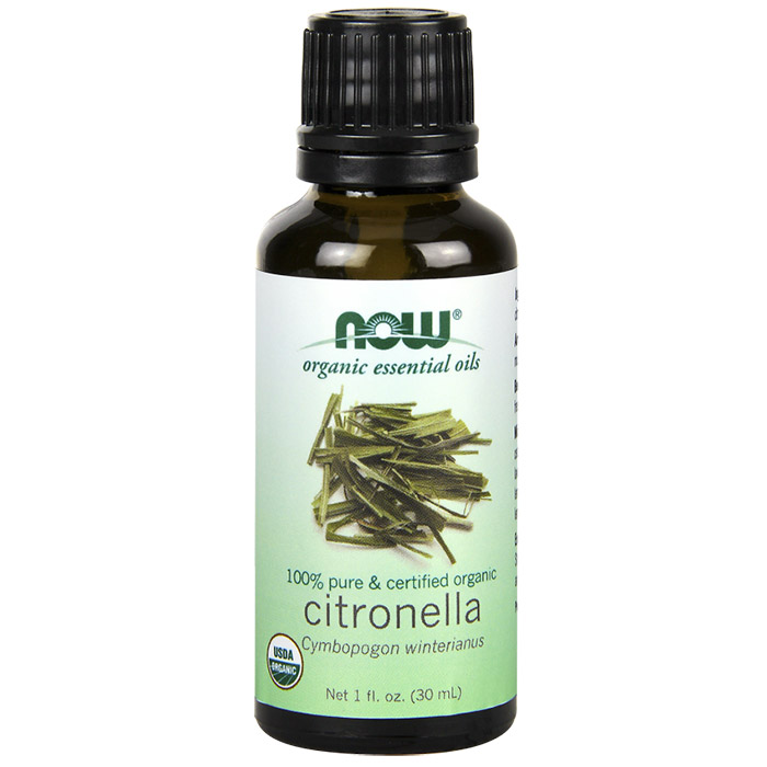 NOW Foods Citronella Oil Certified Organic Essential Oil, 1 oz, NOW Foods
