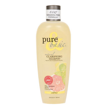 Pure & Basic Natural Clarifying Shampoo, Citrus, 12 oz, Pure & Basic