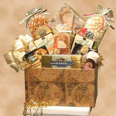 Elegant Gift Baskets Online Classic Globe Gift Box, Large Size, Elegant Gift Baskets Online