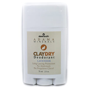 Zion Health Adama Minerals Clay Dry Deodorant, Lavender, 2.5 oz, Zion Health