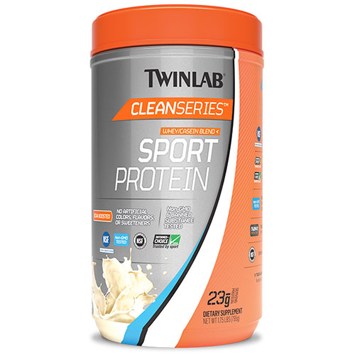 TwinLab Clean Series Sport Protein, Chocolate, 1.75 lb, TwinLab