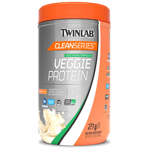 TwinLab Clean Series Veggie Protein, Vanilla, 1.75 lb, TwinLab