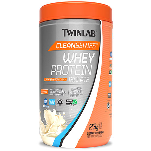 TwinLab Clean Series Whey Protein Isolate, Vanilla, 1.5 lb, TwinLab