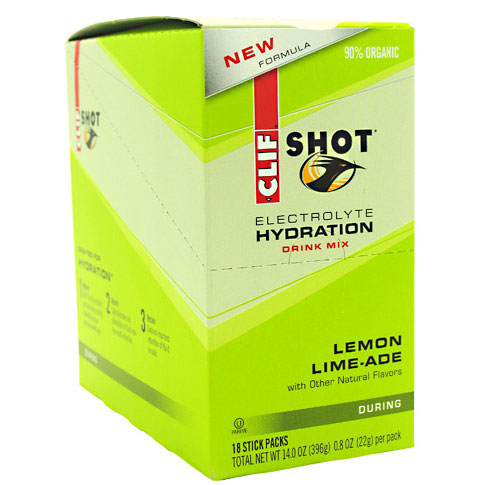 Clif Bar Clif Shot Electrolyte Hydration Drink Mix, 18 Stick Packs, Clif Bar