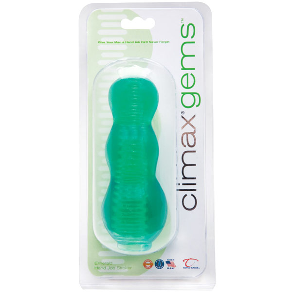 Topco Climax Climax Gems Hand Job Stroker, Emerald, Topco Climax
