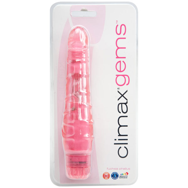 Topco Climax Climax Gems Waterproof Vibrator, Fuchsia Phallus, Topco Climax