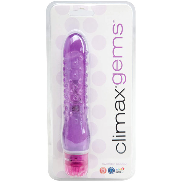Topco Climax Climax Gems Waterproof Vibrator, Lavender Beaded, Topco Climax