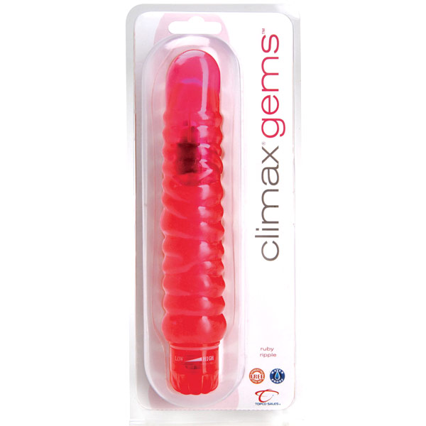 Topco Climax Climax Gems Waterproof Vibrator, Ruby Ripple, Topco Climax