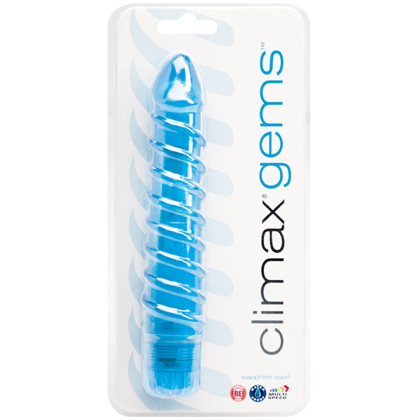 Topco Climax Climax Gems Waterproof Vibrator, Sapphire Swirl, Topco Climax