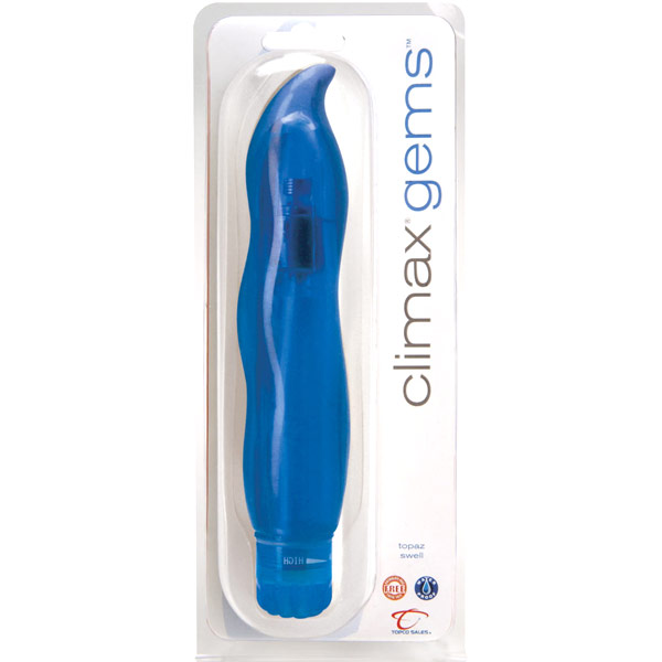 Topco Climax Climax Gems Waterproof Vibrator, Topaz Swell, Topco Climax