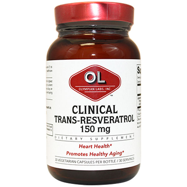 Olympian Labs Clinical Resveratrol 150mg, 30 Capsules, Olympian Labs