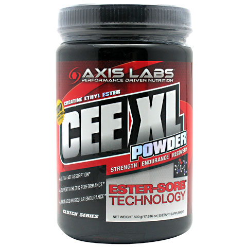 Axis Labs Clutch Creatine Ethyl Ester XL Powder, 500 g (100 Servings), Axis Labs