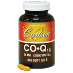 Carlson Laboratories Co-Q-10 30 mg, 120 Softgels, Carlson Labs