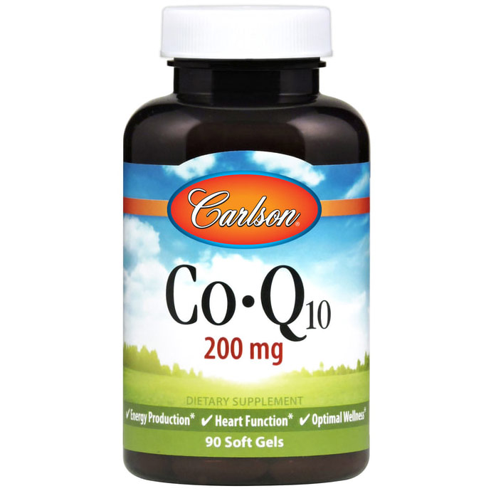 Carlson Labs Co-Q10 200 mg, 120 Softgels, Carlson Labs