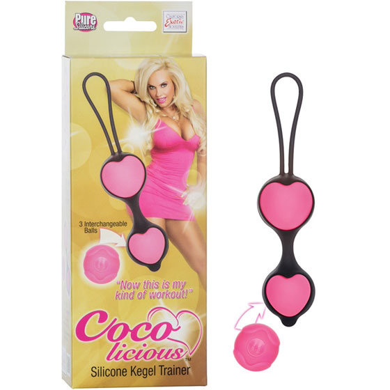 California Exotic Novelties Coco licious Silicone Kegel Trainer Balls - Pink, California Exotic Novelties