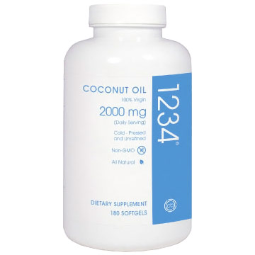 Creative Bioscience Coconut Oil 1234, 2000 mg, 180 Softgels, Creative Bioscience