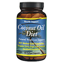 Health Support Coconut Oil Diet, 180 Softgels, Health Support