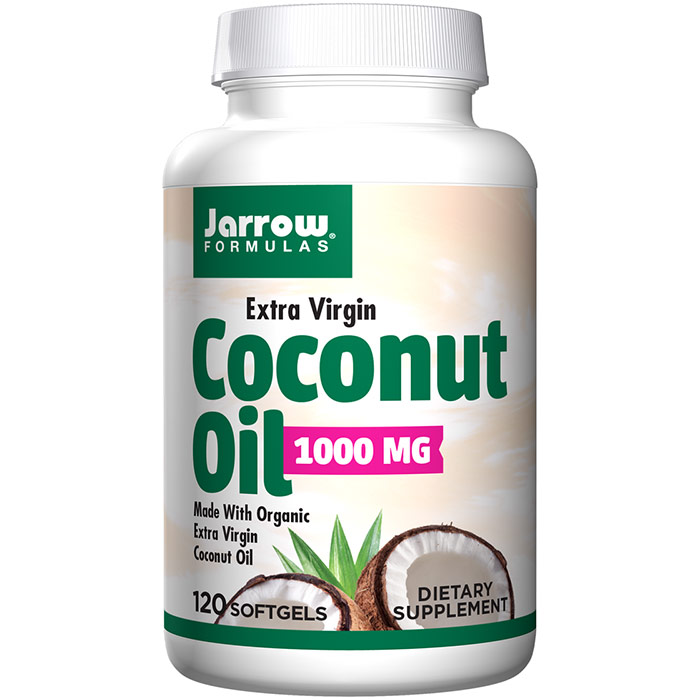 Jarrow Formulas Coconut Oil Extra Virgin 1000 mg, 120 Softgels, Jarrow Formulas