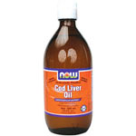 NOW Foods Molecular Distilled Cod Liver Oil Liquid Lemon Flavored, 16.9 oz, NOW Foods
