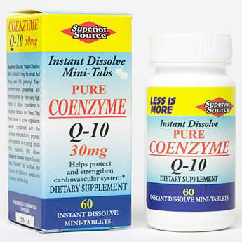 Superior Source CoEnzyme Q-10 30 mg, 60 Instant Dissolve Tablets, Superior Source