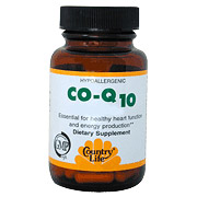 Country Life Coenzyme Q10 30 mg Co-Q10 30 Vegicaps, Country Life