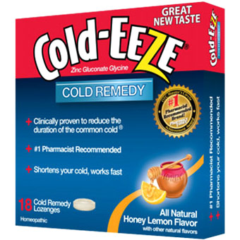Cold-EEZE Homeopathic Cold Remedy Lozenges, Honey Lemon, 18 Lozenges, Cold-EEZE Homeopathic