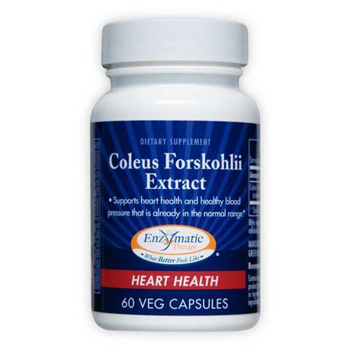 Enzymatic Therapy Coleus Forskohlii Extract, 60 Veg Capsules, Enzymatic Therapy