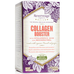 ReserveAge Organics Collagen Booster, with Hyaluronic Acid & Resveratrol, 120 Veggie Capsules, ReserveAge Organics
