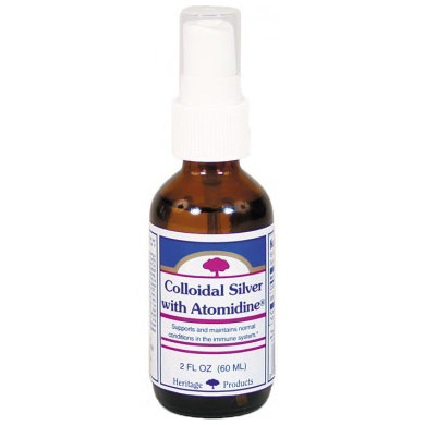 Heritage Products Colloidal Silver with Atomidine Spray, 2 oz, Heritage Products