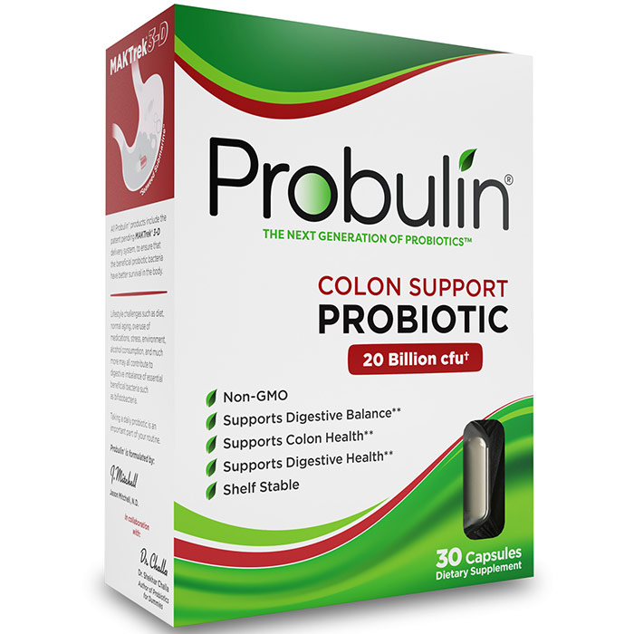 Colon Support Probiotic, 30 Capsules, Probulin