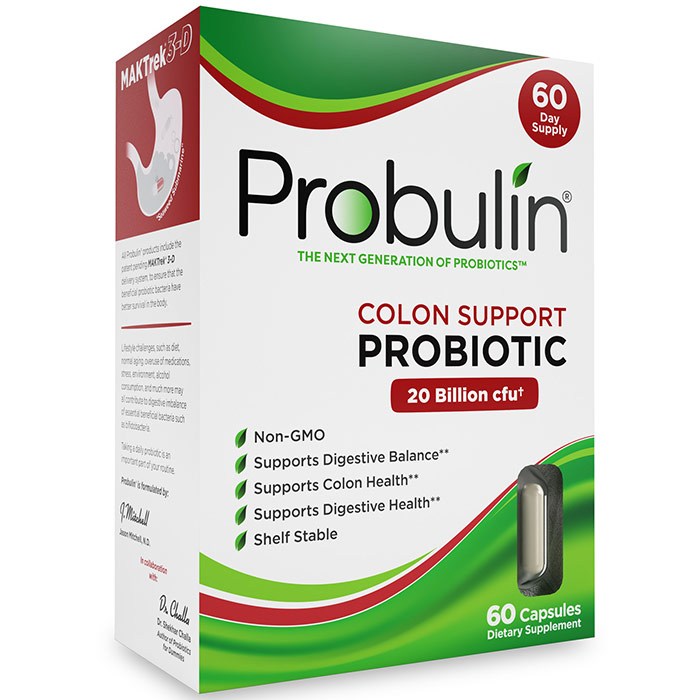 Colon Support Probiotic, Value Size, 60 Capsules, Probulin