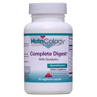 NutriCology Complete Digest With Glutalytic, 90 Vegetarian Capsules, NutriCology