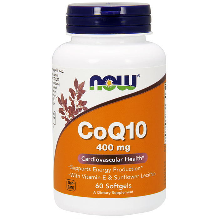 NOW Foods Coq10 400 mg High Potency, 60 Softgels, NOW Foods
