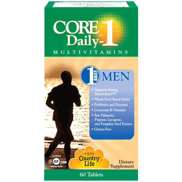 Country Life Core Daily-1 MultiVitamins for Men 50+, 60 Tablets, Country Life