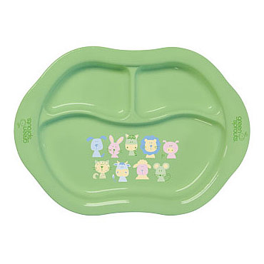 Green Sprouts Cornstarch Divided Plate, 1 Unit, Green Sprouts