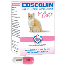 Nutramax Pet Cosequin for Cats, Glucosamine Chondroitin Supplement, 55 Capsules, Nutramax Pet
