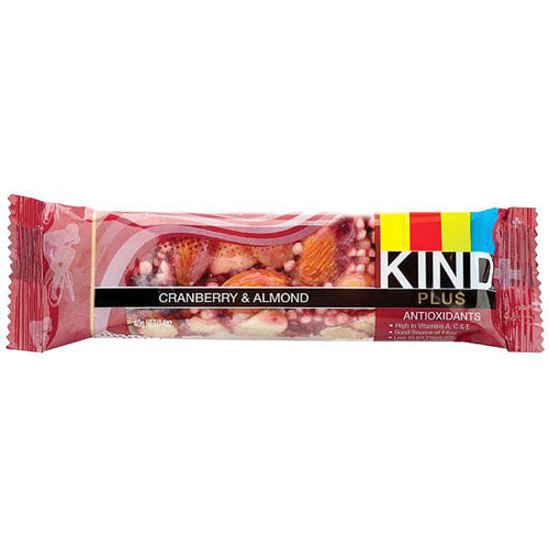 KIND Fruit & Nut Bars Cranberry & Almond Plus Bar, 1.4 oz x 12, KIND Fruit & Nut Bars